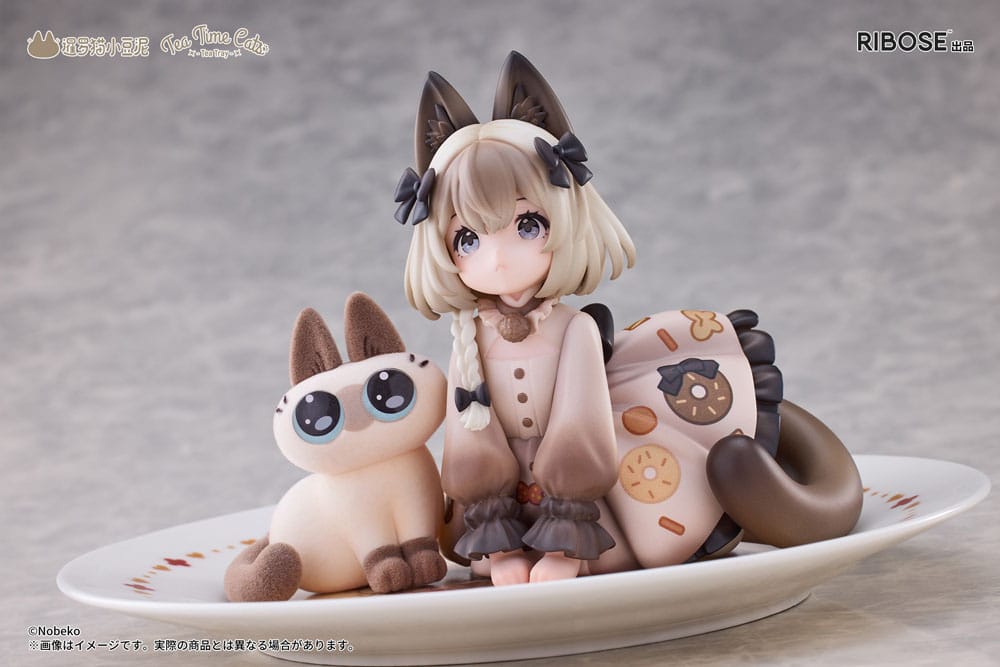Decorated Life Collection PVC Statue Tea Time Cats x Siamese Cat Azuki-san Friendship Collaboration Exclusive Set 18 cm