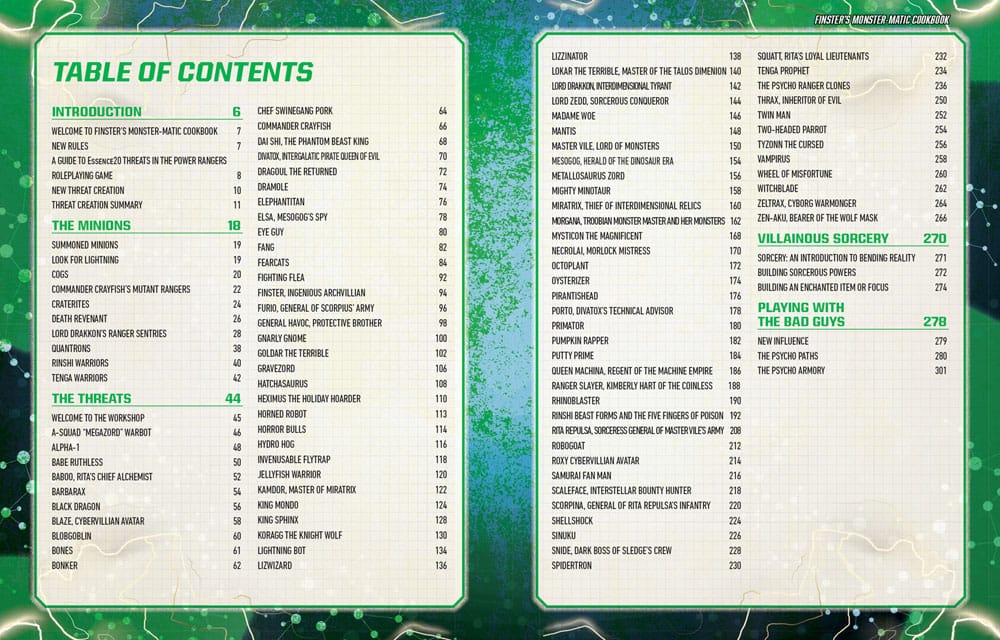 Power Rangers RPG book Finster's Monster-Matic Cookbook Sourcebook *Englische Version*