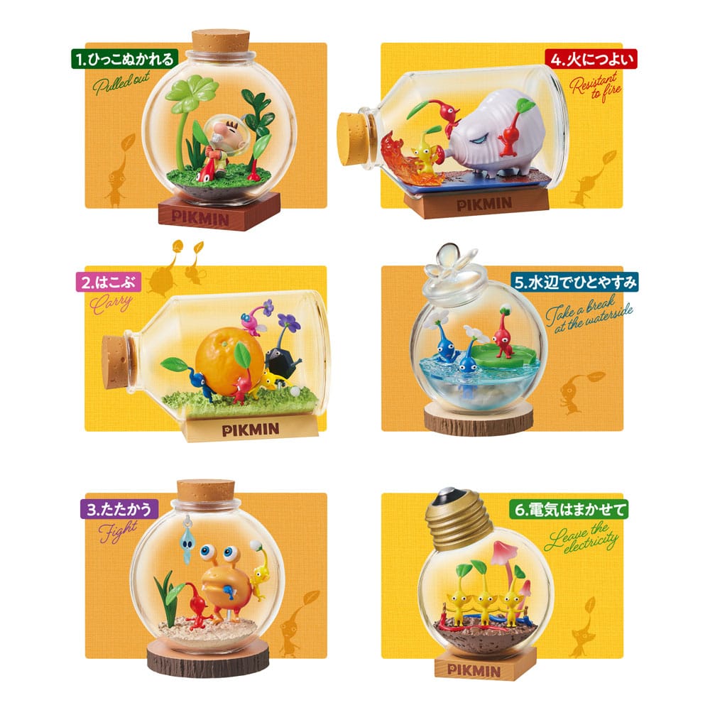 Pikmin - Mini Figures -Terrarium Collection Display (6)