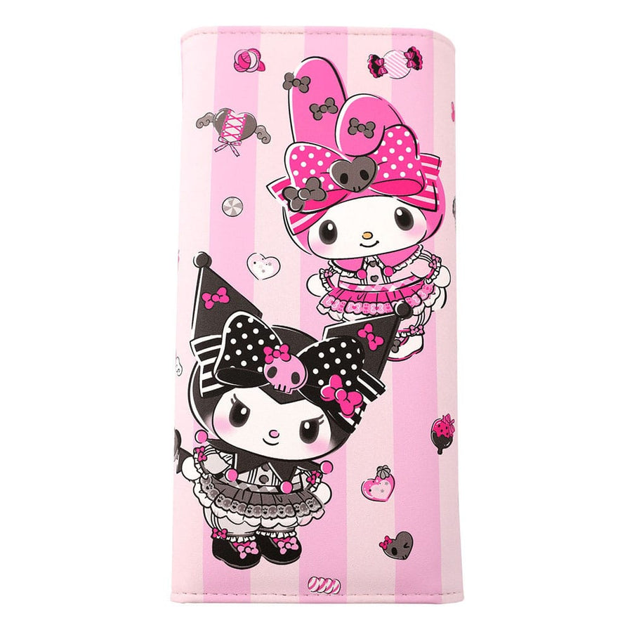 Sanrio Pink Black Party Series Coin Purse Kuromi & My Melody