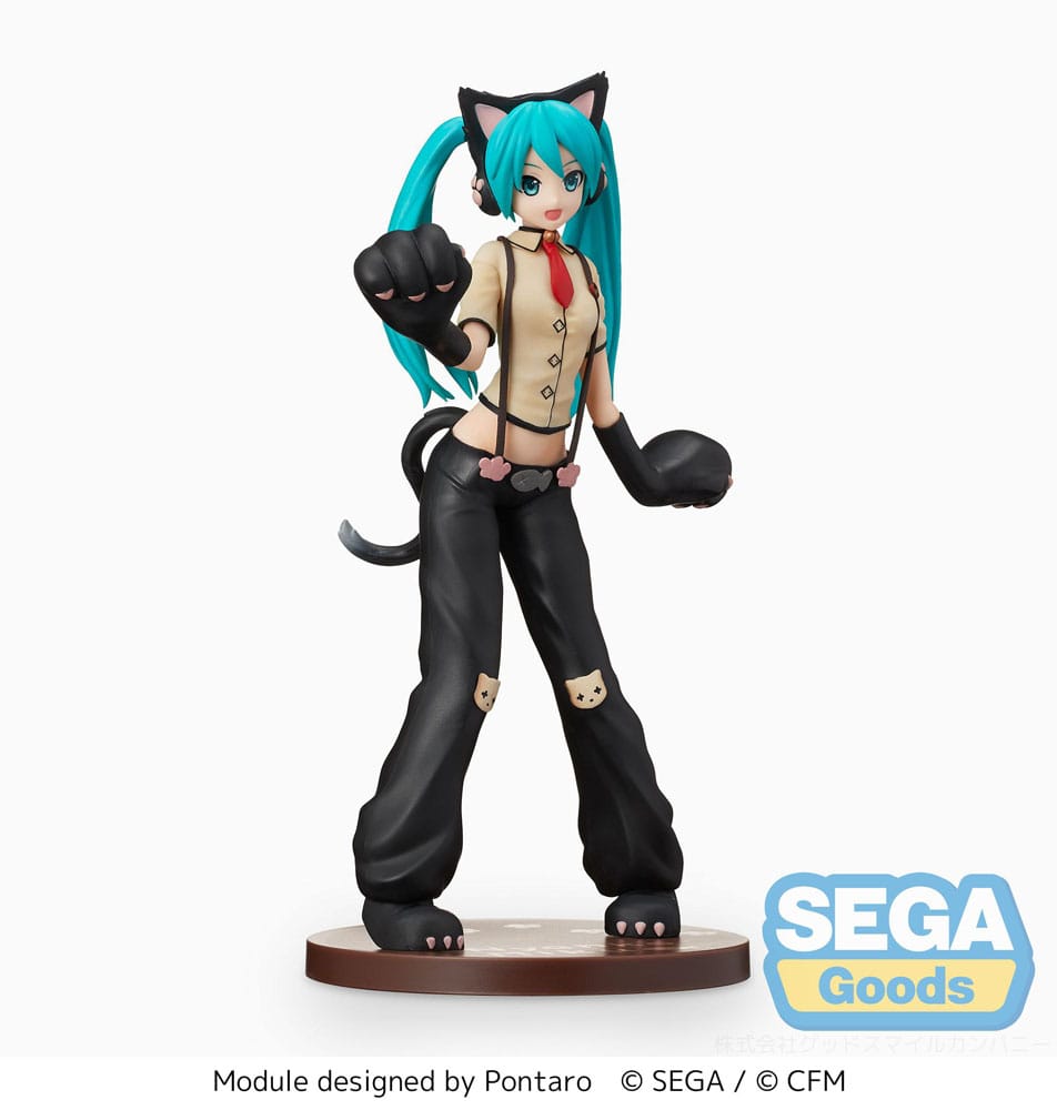 Hatsune Miku (Vocaloid) Super Premium Figure, Project DIVA Arcade Future Tone, Kitty Cat Version