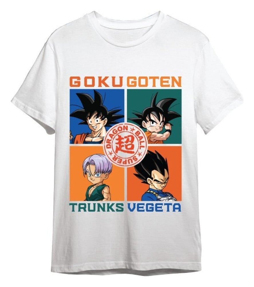 Dragon Ball Super T-Shirt Goku, Goten, Trunks, Vegeta White Size XL