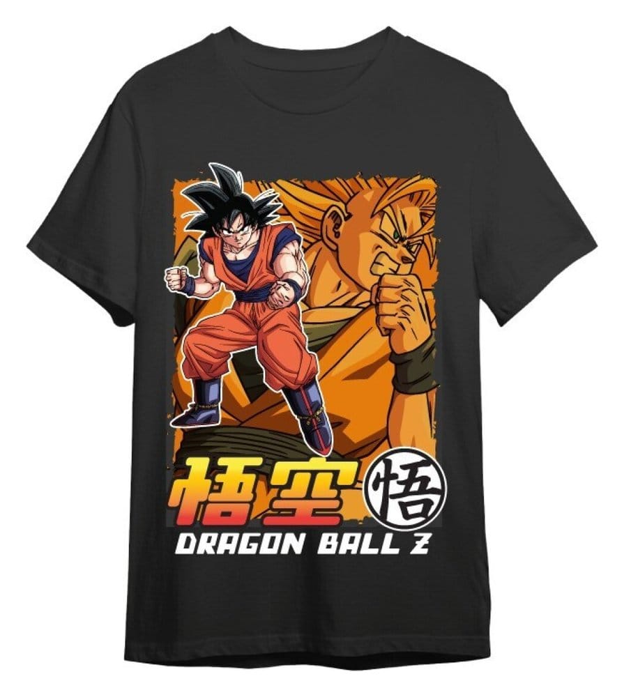 Dragon Ball Z T-Shirt Goku & Super Saiyan Black Size XXL