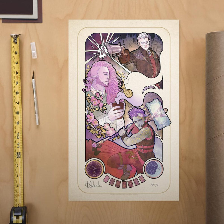 Critical Role Art Print Taliesin Jaffe: 10th Anniversary Art Nouveau Illustrations 46 x 28 cm - unframed