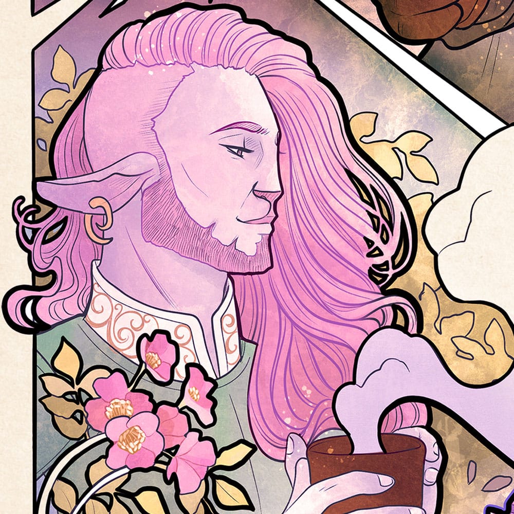 Critical Role Art Print Taliesin Jaffe: 10th Anniversary Art Nouveau Illustrations 46 x 28 cm - unframed