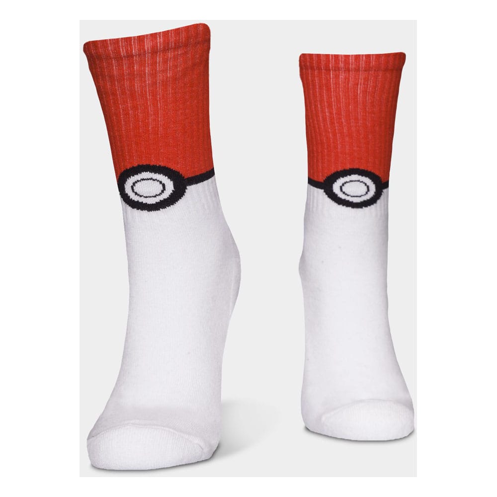 Pokemon Socks 3-Pack Pikachu Pokeball 43-46
