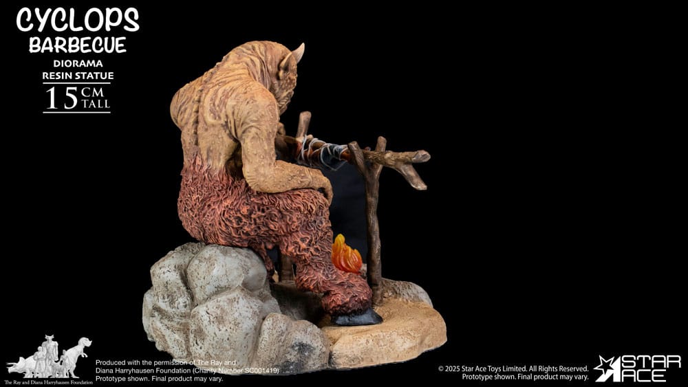 Ray Harryhausen Diorama 1/8 Cyclops Barbecue Scene 17 cm