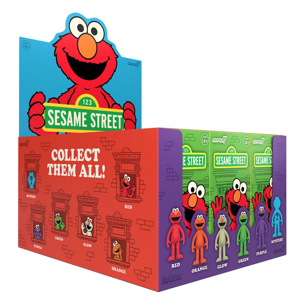 Sesame Street ReAction Action Figures 10 cmWave 04 Elmo Blind Box Display (12)