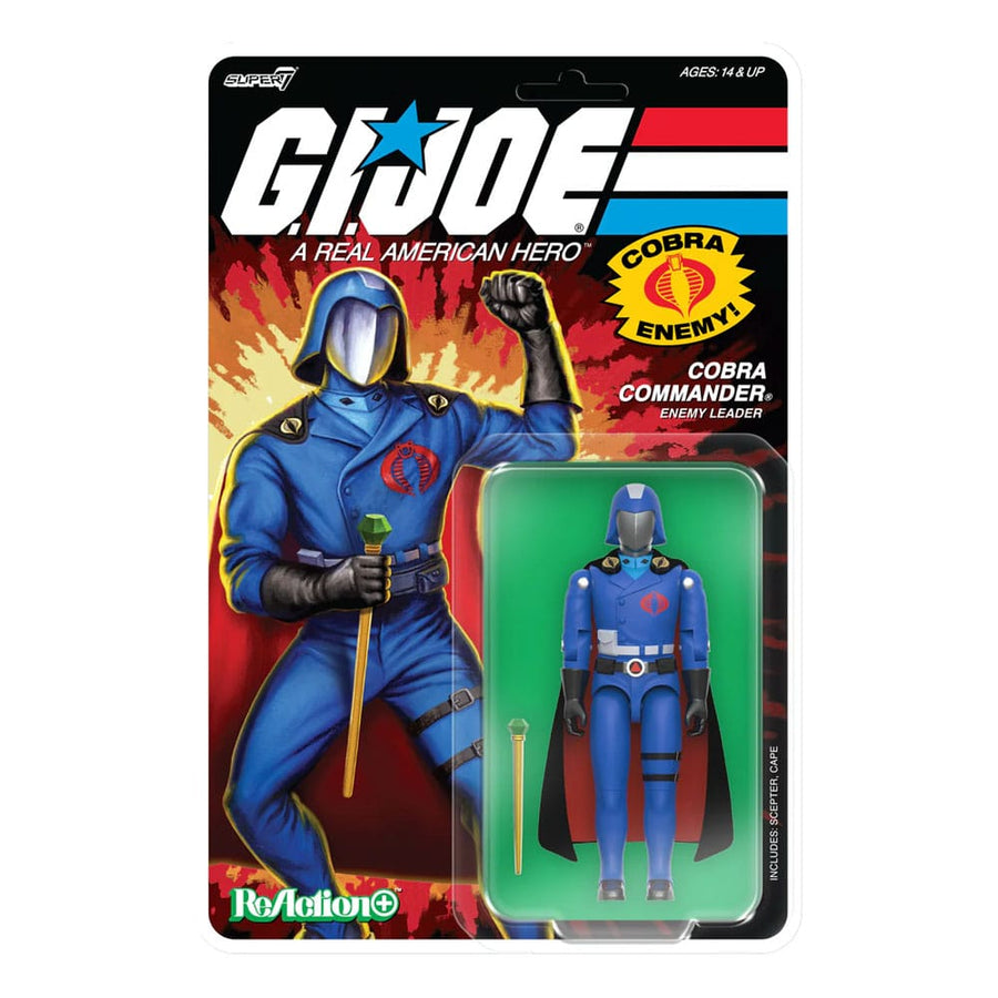 GI Joe ReAction+ Action Figure Wave 06 Cobra Commander (Movie, Black Cape) 10 cm