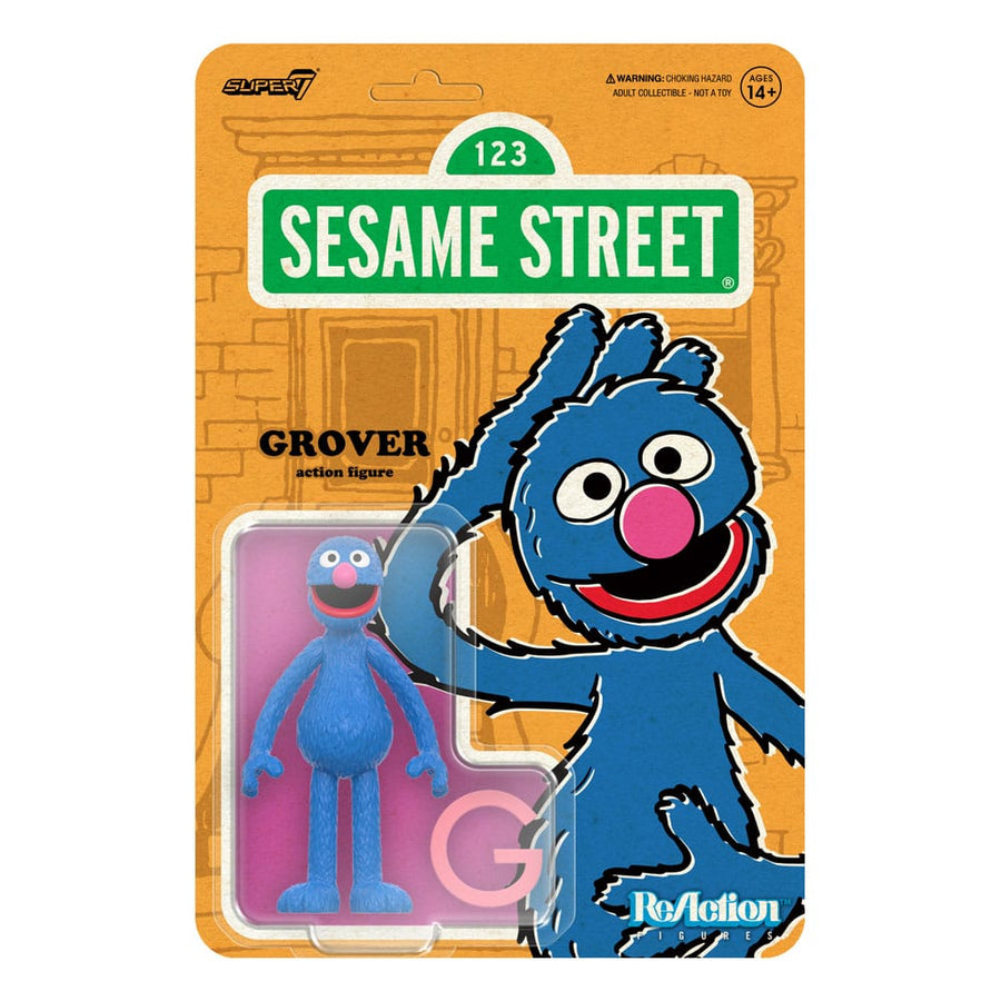 Sesame Street ReAction Action Figure Wave 05 Grover 10 cm