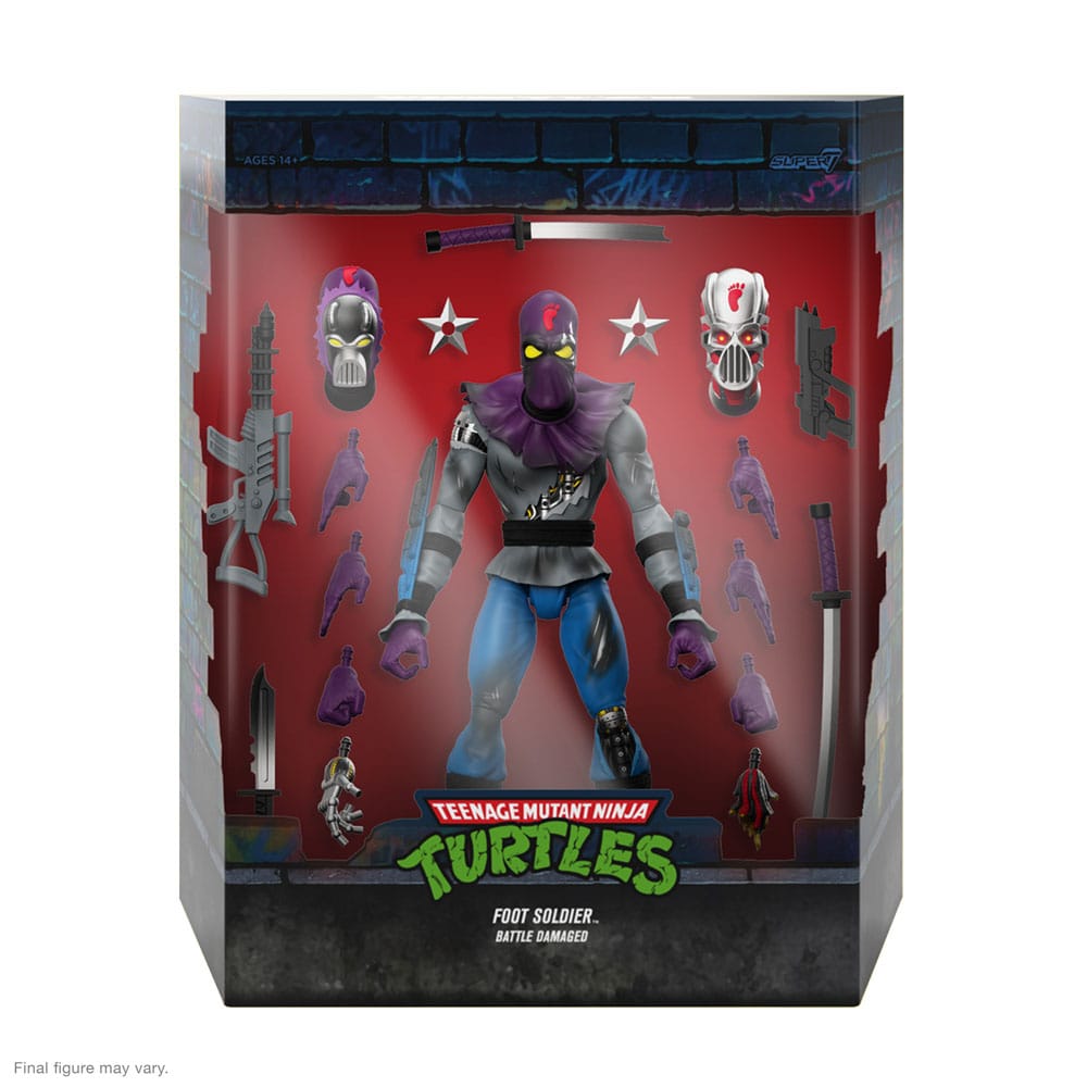Teenage Mutant Ninja Turtles Ultimates Action Figure Foot Soldier (Battle Damaged) 18 cm