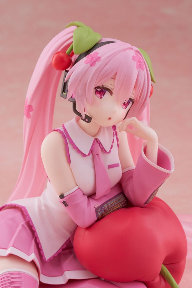 Hatsune Miku (Vocaloid) Desktop Cute Figure, Sakura Miku Cherry Cushion Version
