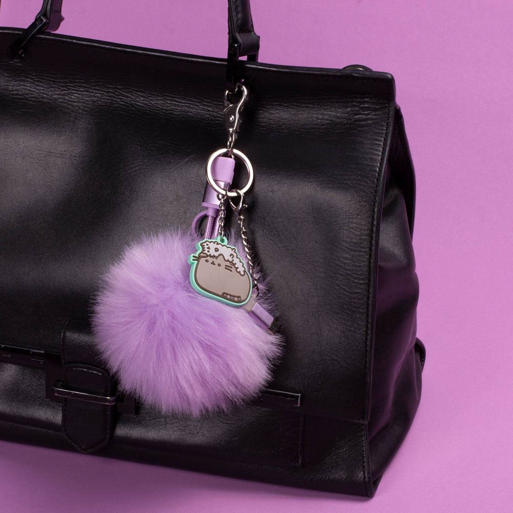 Pusheen - USB Charging Cable 3in1 with Keychain Pom Pom