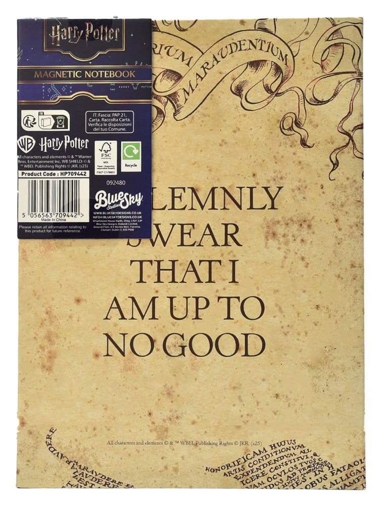 Harry Potter Notebook A5 Marauder's Map
