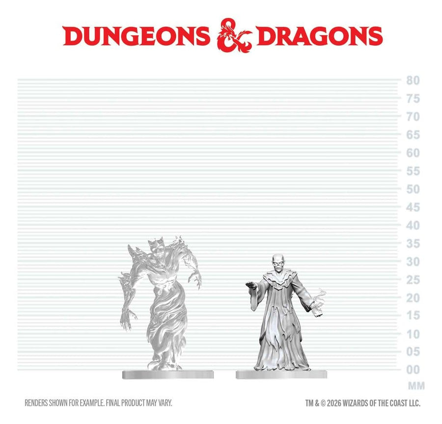 Dungeons & Dragons Nolzur's Marvelous Miniatures Unpainted Miniature Ghast Gravecaller & Wraith 14 cm