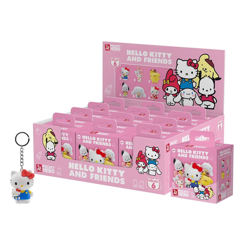 Sanrio Pocket Hero Keychain Hello Kitty and Friends Series 1 Blind Box Display (12)