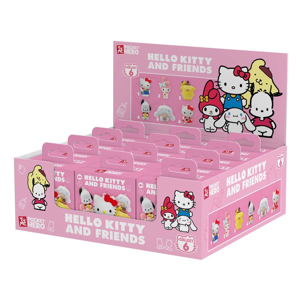 Sanrio Pocket Hero Keychain Hello Kitty and Friends Series 1 Blind Box Display (12)
