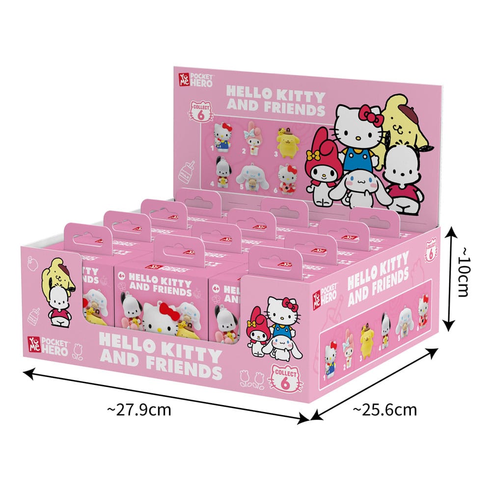 Sanrio Pocket Hero Keychain Hello Kitty and Friends Series 1 Blind Box Display (12)