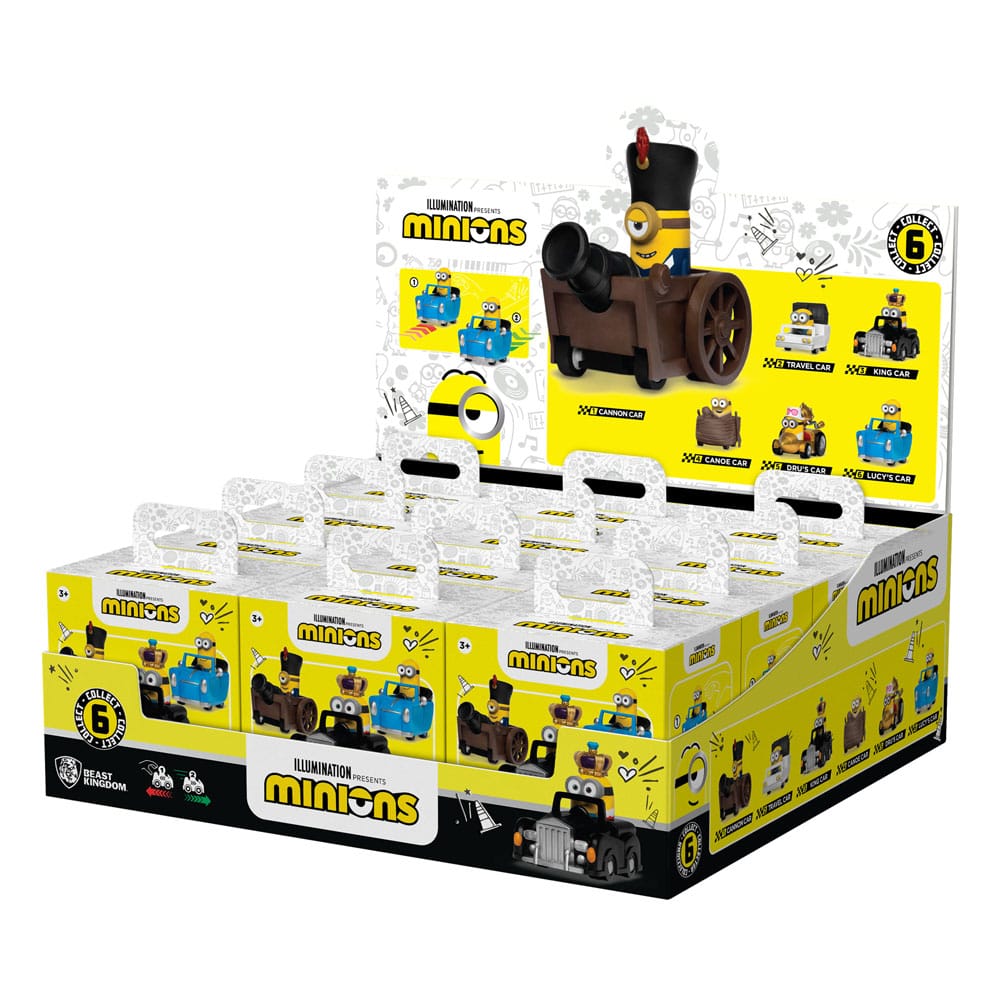 Minions Zoom Hero Pullback Vehicles with Figures Blind Box Assortment (12)