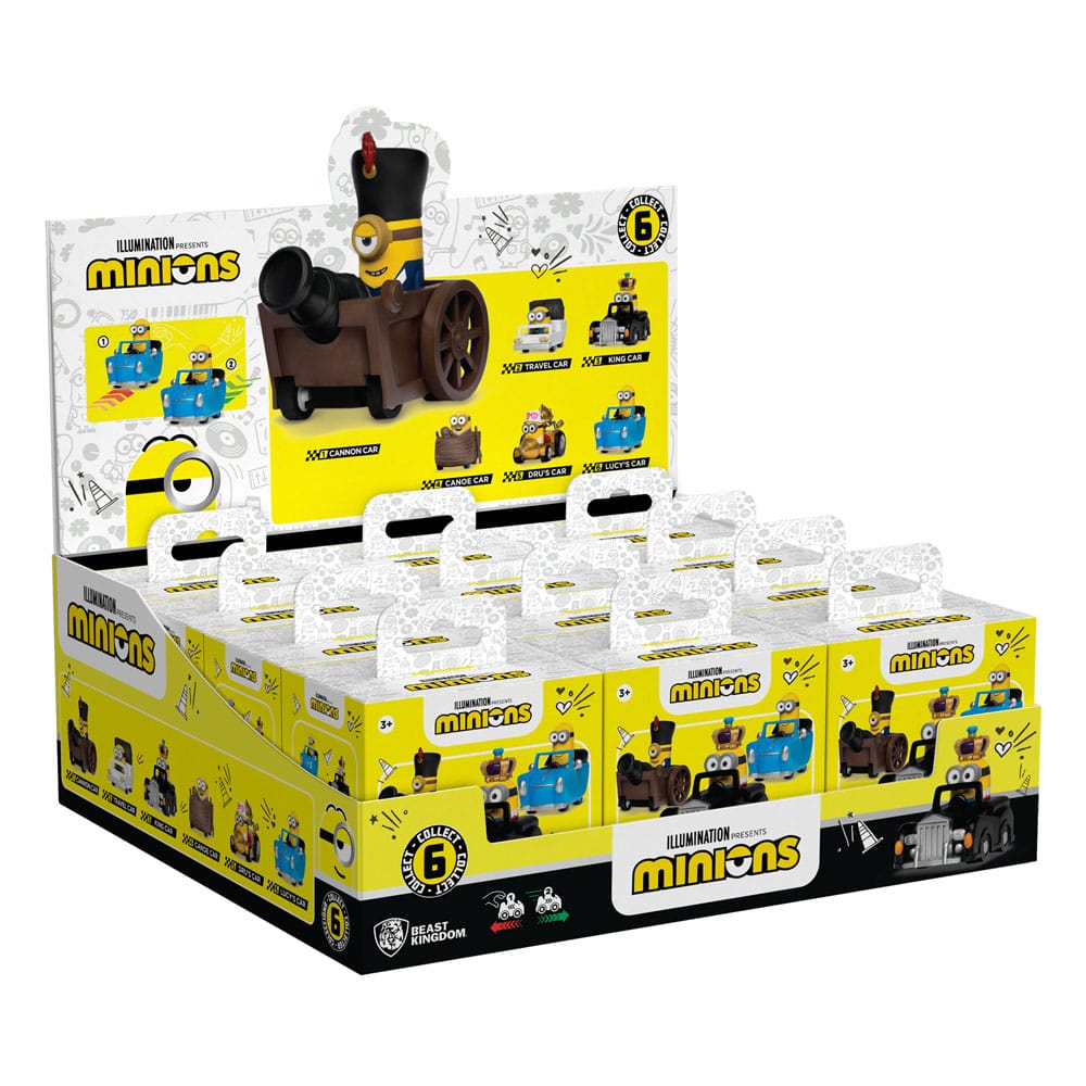Minions Zoom Hero Pullback Vehicles with Figures Blind Box Assortment (12)