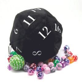 D20 Velvet Dice Bag (Lindorm) Black