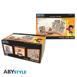 Olika Karaktärer (One Piece) Gift Set - Mug, akryl-figur, 5 postcards