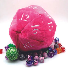 D20 Velvet Dice Bag (Lindorm) Pink