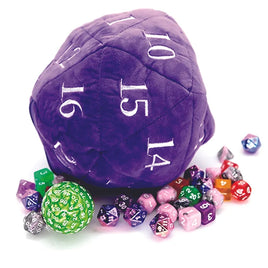 D20 velvet dice bag (Lindorm) Purple