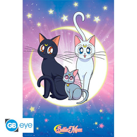 Luna, Artemis & Diana (Sailor Moon) Poster