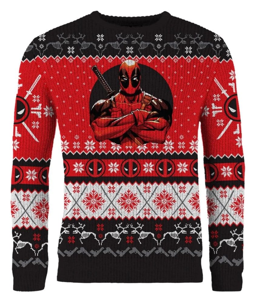 Deadpool Christmas Sweater Size S
