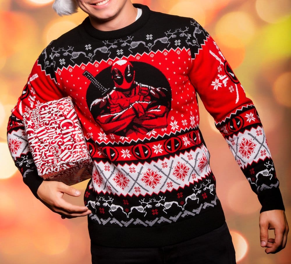 Deadpool Christmas Sweater Size S