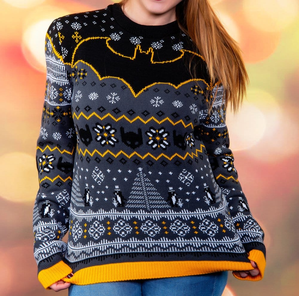 Batman Christmas Sweater Penguin Size S