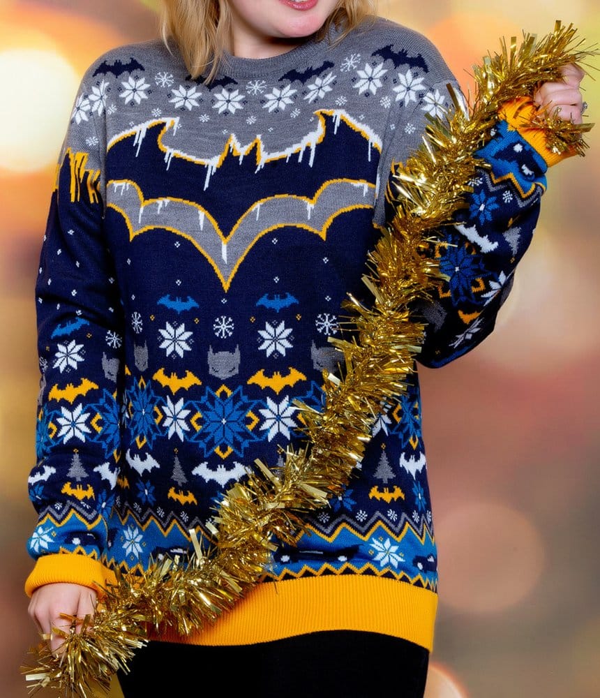 Batman Christmas Sweater Frosty Size S