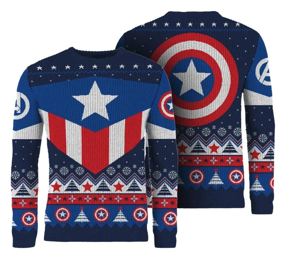 Captain America Christmas Sweater Size M