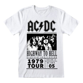 AC/DC T-Shirt Highway To Hell 1979 Tour White Size L