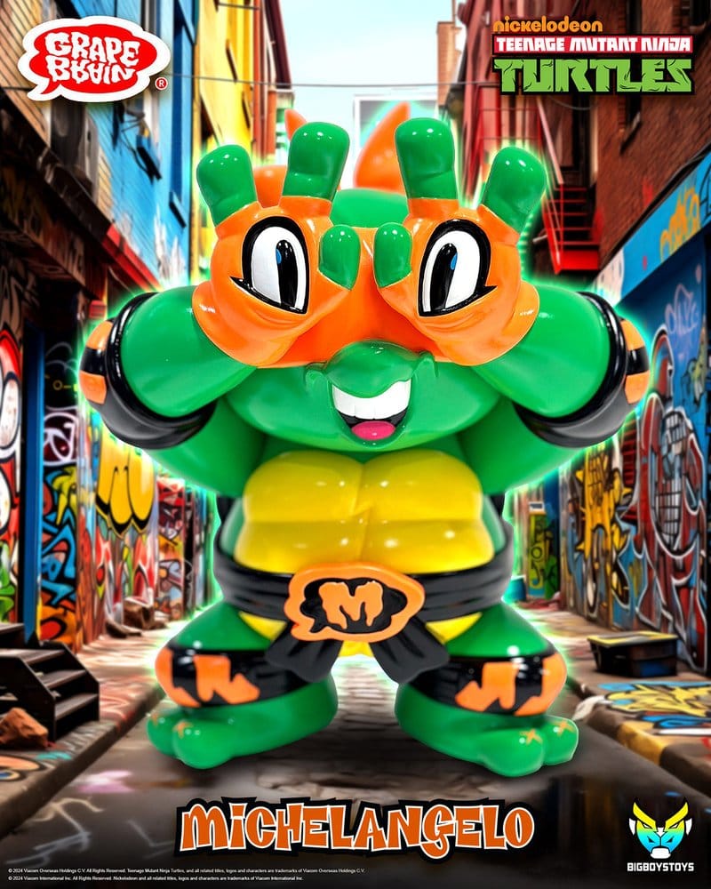 Teenage Mutant Ninja Turtles x Grape Brain Vinyl Figure Michelangelo 24 cm