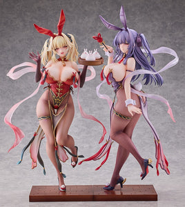 Moehime Union Statuen 1/4 Cheongsam Bunny Yuri & Stella 45 cm