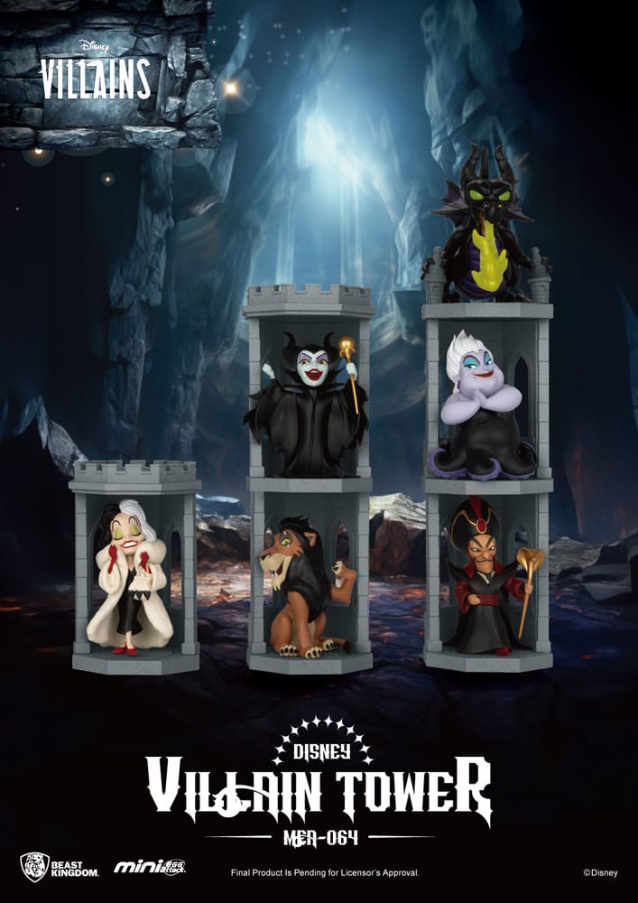 Disney Villains Mini Egg Attack Blind Box Figures Series Villain Tower 12 cm Assortment (6)