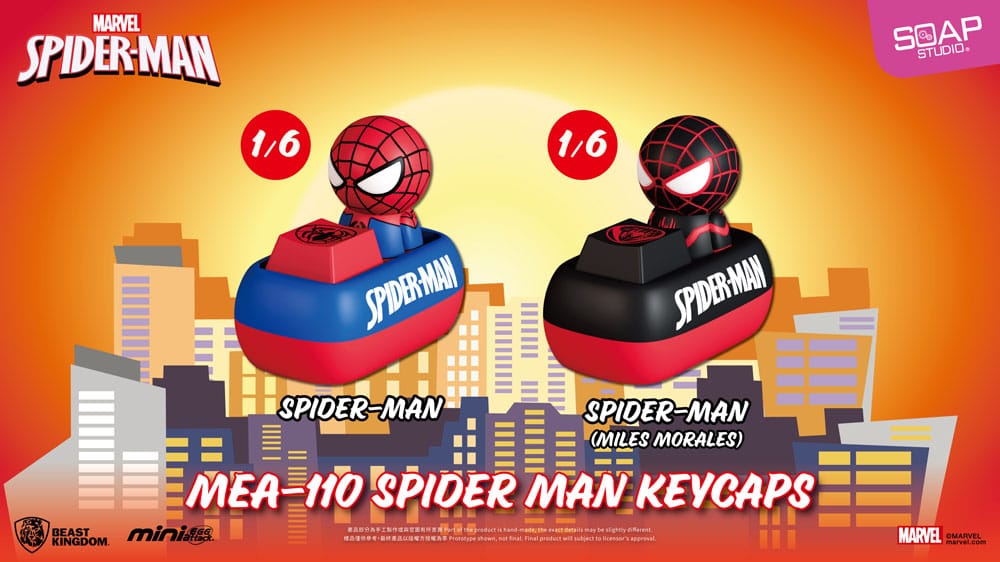 Spider Man Mini Egg Attack Blind Box Figures keycaps 5 cm Assortment (6)