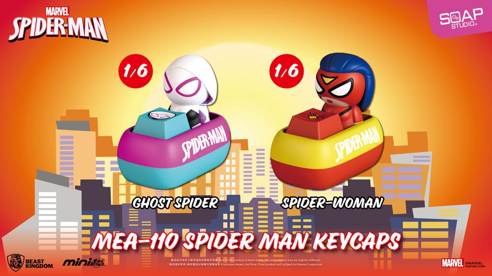 Spider Man Mini Egg Attack Blind Box Figures keycaps 5 cm Assortment (6)