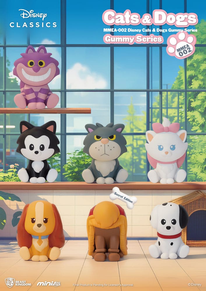 Disney Cats & Dogs Mini Egg Attack Blind Box Figures Gummy Series 3 cm Assortment (24)