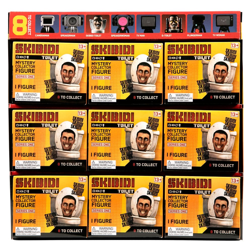 Skibidi Toilet Figures 11 cm Series 1 Display (9)
