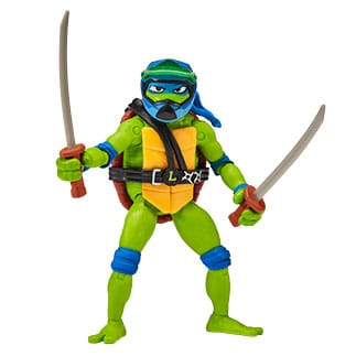 Teenage Mutant Ninja Turtles: Mutant Mayhem Drive N Kick Action Figure Leonardo & Motorcycle 11 cm