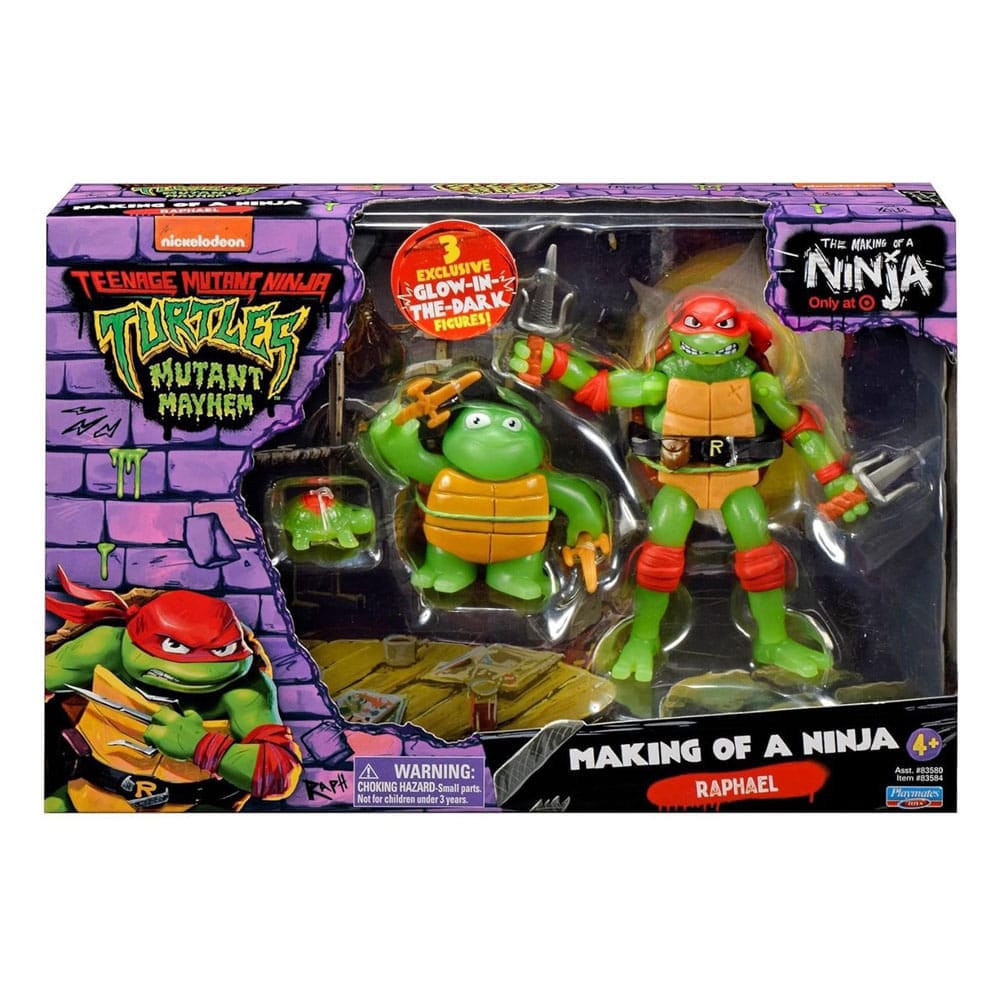 Teenage Mutant Ninja Turtles: Mutant Mayhem Action Figure 3-Pack Evolution Raphael & Leonardo Assortment (6)