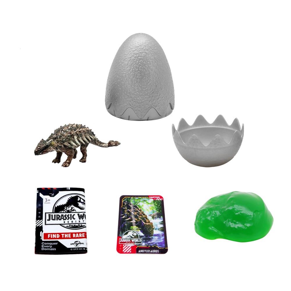 Jurassic World Rebirth Pop N Lock Breach Blind Box Captivz Build n Battle Dinos Display (12)