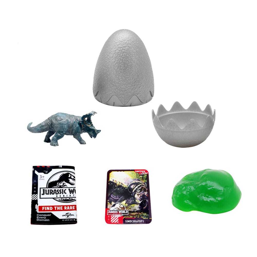 Jurassic World Rebirth Pop N Lock Breach Blind Box Captivz Build n Battle Dinos Display (12)
