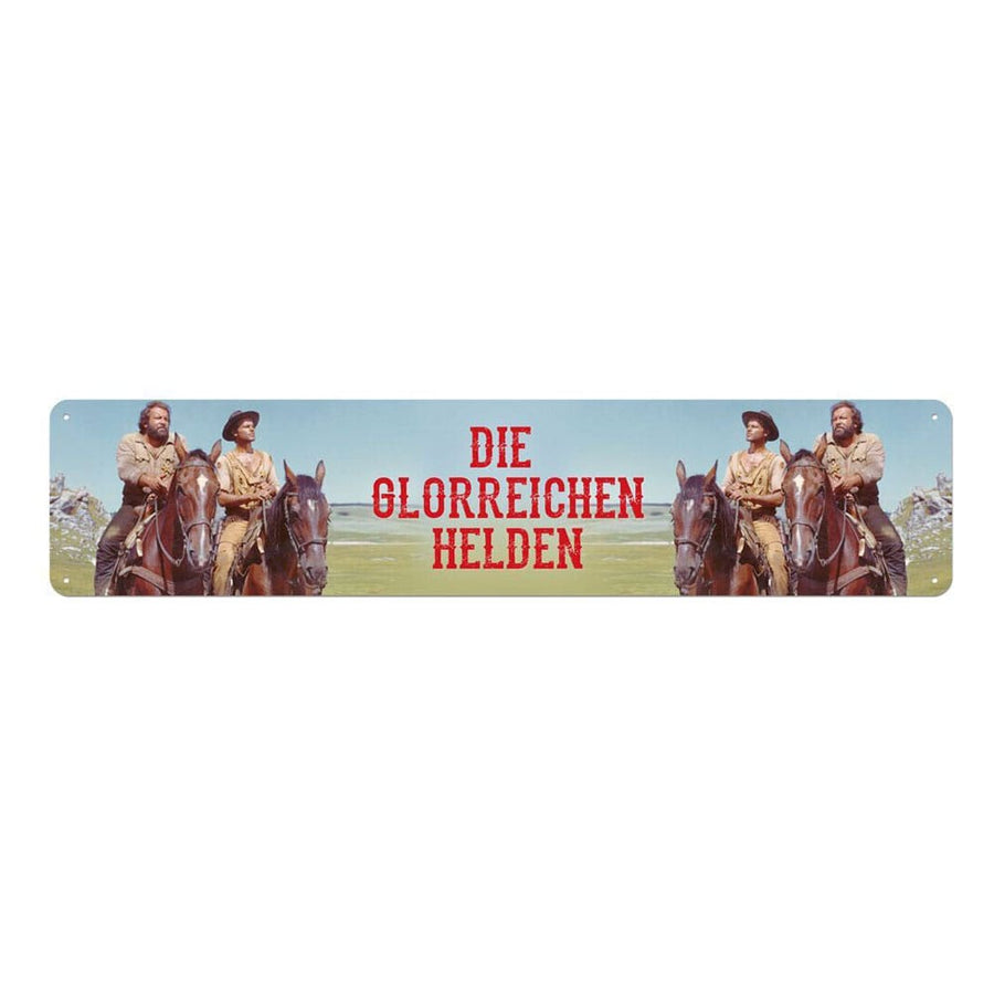 Bud Spencer & Terence Hill Tin Sign Die glorreichen Helden 46 x 10 cm