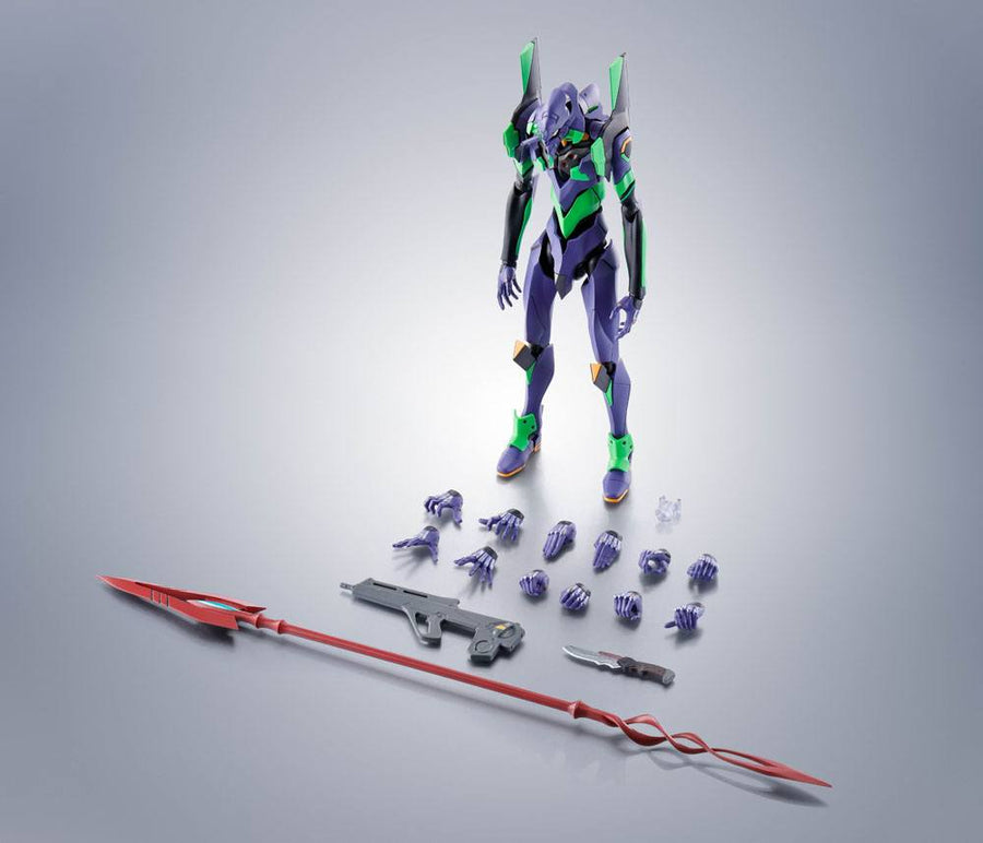 Evangelion: 3.0+1.0 Thrice Upon a Time Robot Spirits Action Figure Side EVA  Evangelion Test Type-01 + Spear of Cassius Renewal Color Edition Reissue