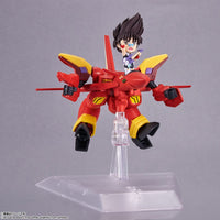 Macross 7 Tiny Session Vehicle mit Action Figure VF-19 Custom Fire Valkyrie with Basara Nekki 11 cm