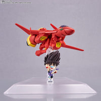 Macross 7 Tiny Session Vehicle mit Action Figure VF-19 Custom Fire Valkyrie with Basara Nekki 11 cm